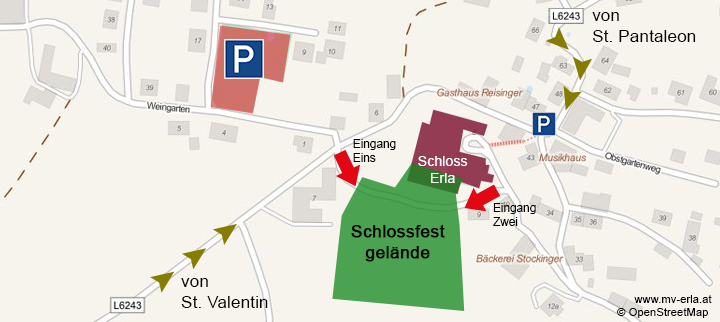 Schlossfest Erla Gelände